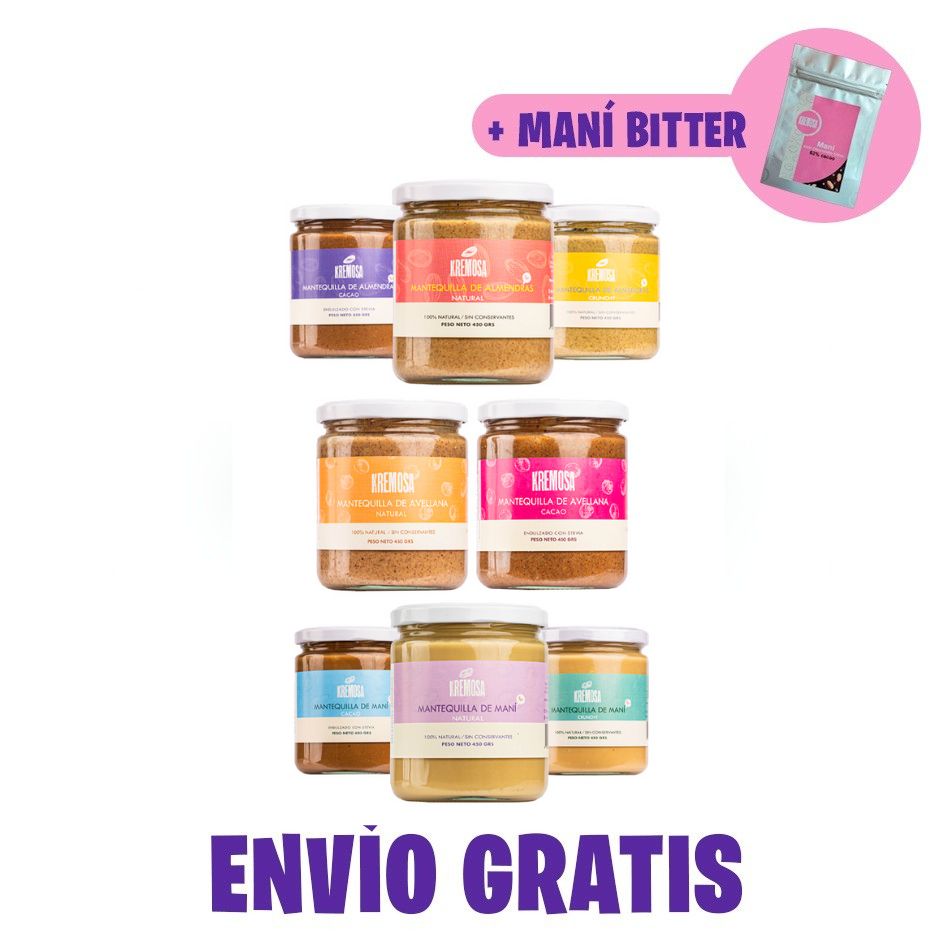 Pack Full Kremosa + 1 bolsita Maní bitter + ENVIO GRATIS