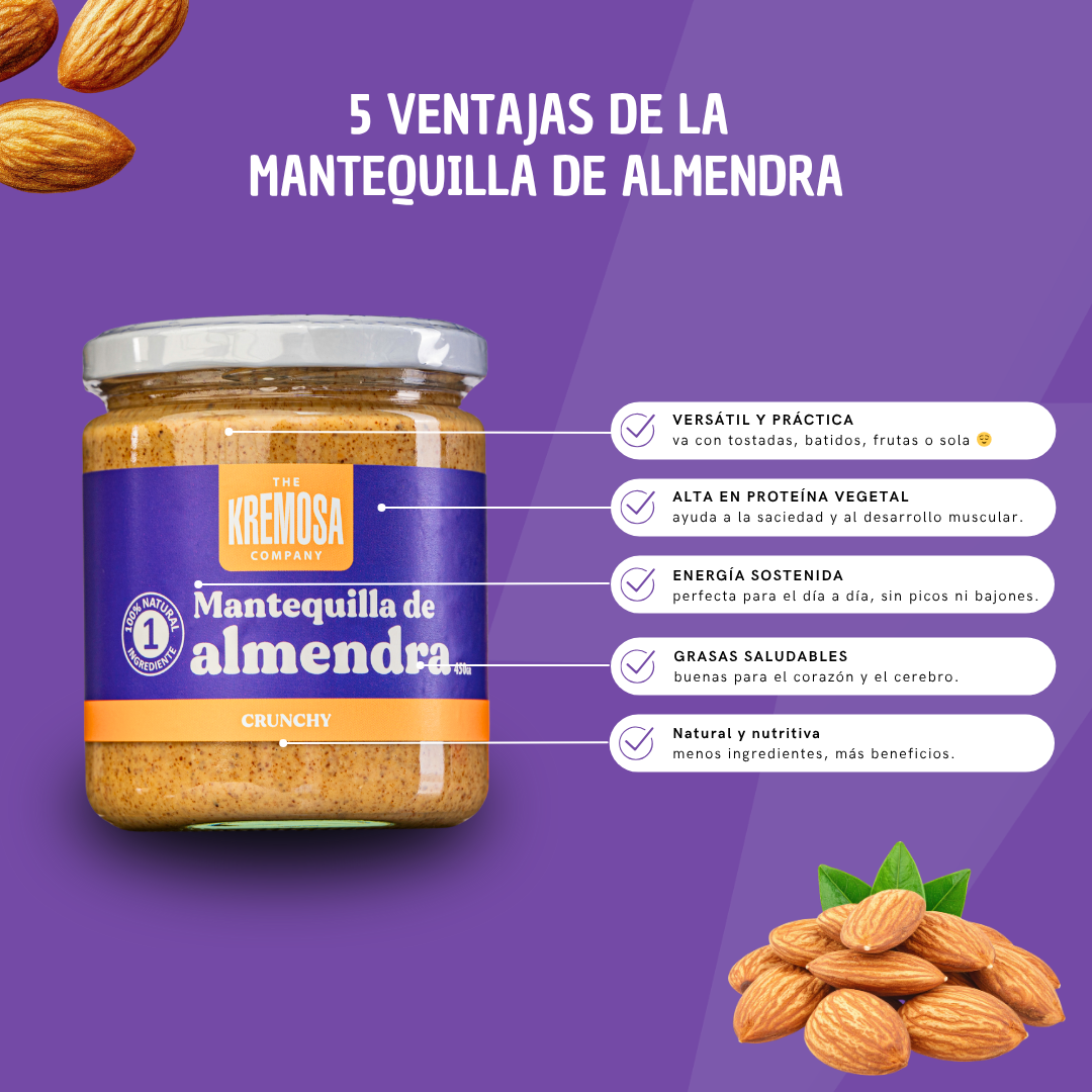 Mantequilla de Almendras Crunchy 450 - Sin Azúcar Añadida