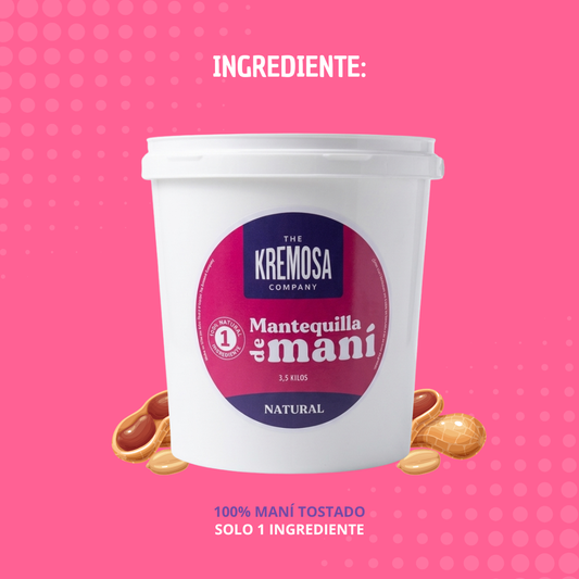 Balde 3.5 Kg Mantequilla de Maní Natural 100% Natural - Sin Azúcar Añadida + ENVíO GRATIS