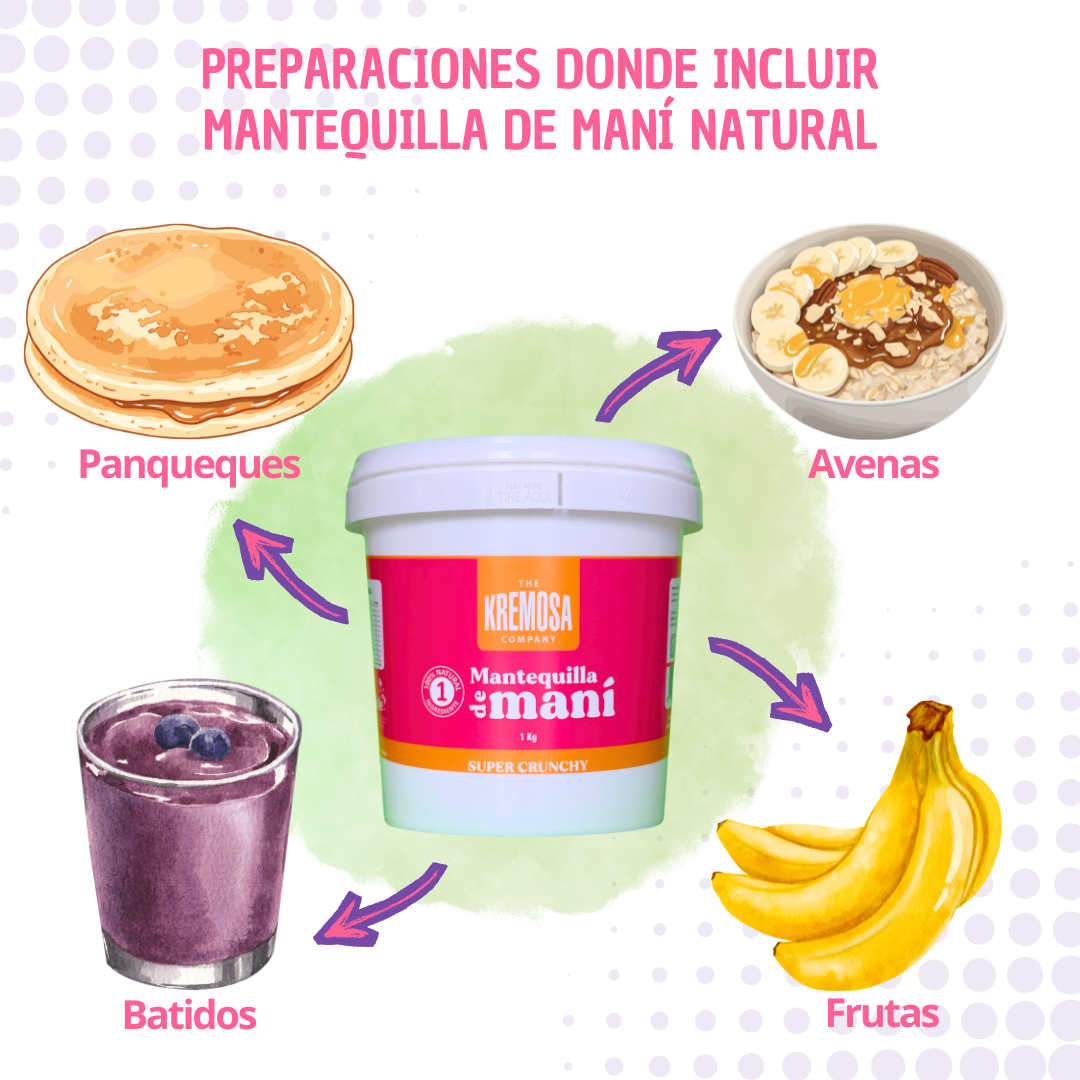 Mantequilla de Maní Crunchy 1 Kilo - Sin Azúcar Añadida