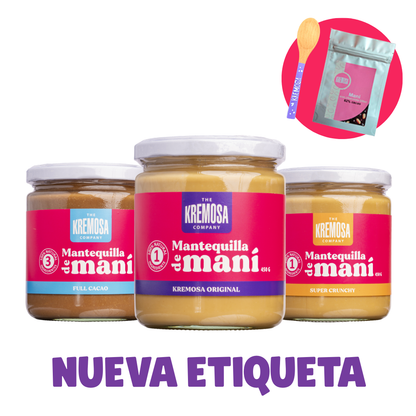 Trío Keto Mantequilla de Maní 450 Grs - Sin Azúcar Añadida + 1 Cuchara + 1 Maní Bitter + ENVÍO GRATIS + 1 Recetario Digital