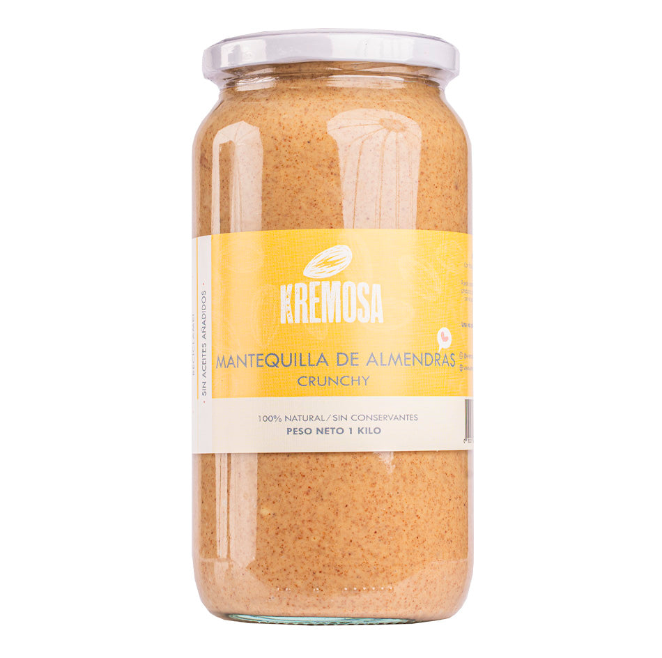 Mantequilla de Almendras Crunchy 1 Kilo - Sin Azúcar Añadida + ENVIO GRATIS
