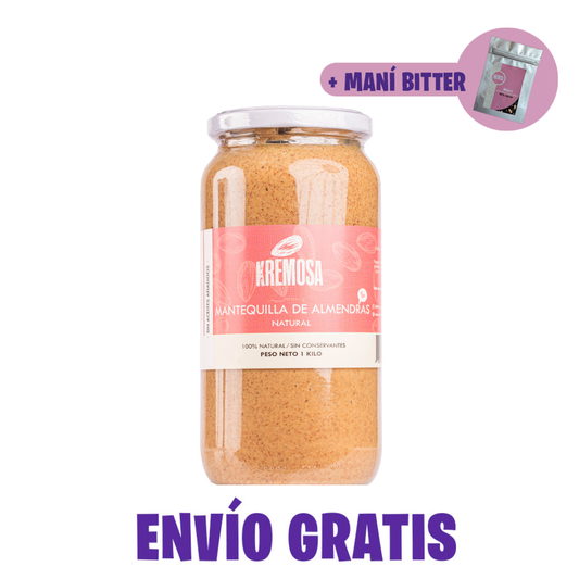 Mantequilla de Almendras Natural 1 Kilo (PREMIUM) + Regalo + ENVIO GRATIS