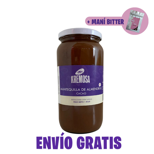 Mantequilla de Almendras Cacao 1 Kilo (PREMIUM) + ENVIO GRATIS