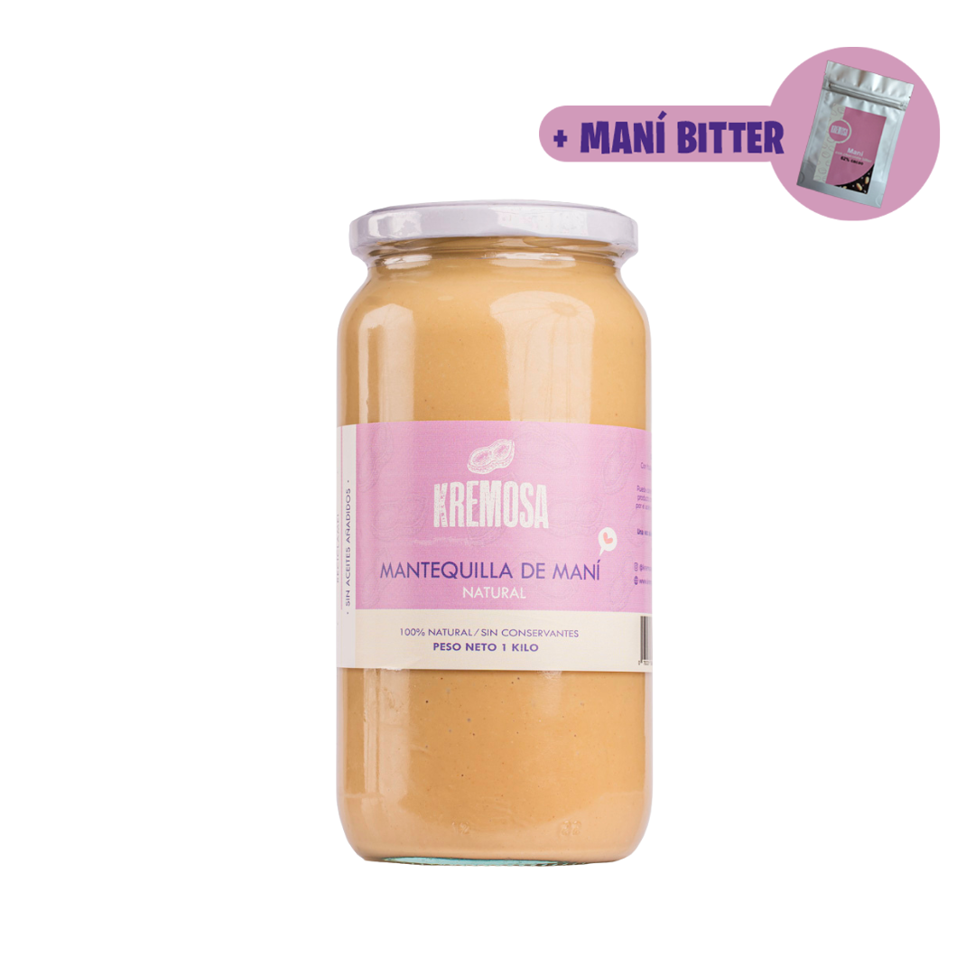 Mantequilla de Maní Natural 1 kilo (PREMIUM) + Regalo