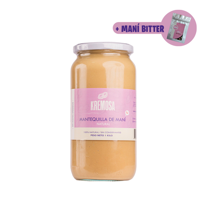 Mantequilla de Maní Natural 1 kilo (PREMIUM) + Regalo