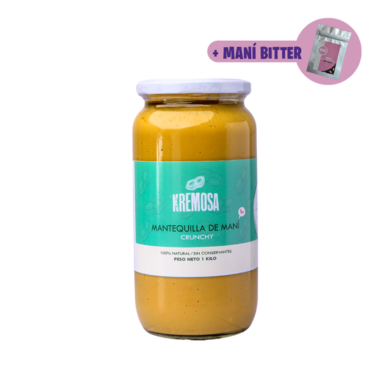 Mantequilla de Maní crunchy 1 kilo (PREMIUM) + Regalo