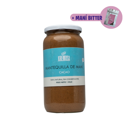 Mantequilla de Maní Cacao 1 kilo (PREMIUM) + Regalo