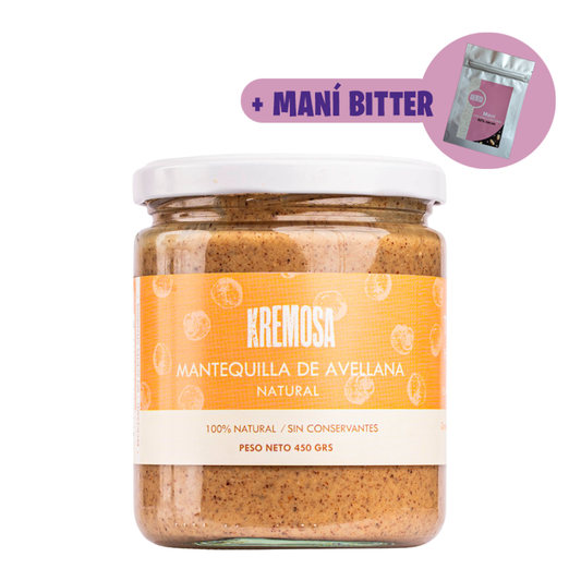 Mantequilla de Avellana Europea Natural 450 Grs + Regalo