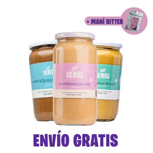 Power Pack Mantequilla de Maní Formato Kilo + Regalo + ENVÍO GRATIS