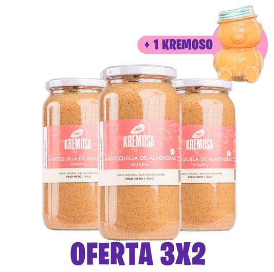 Pack 3x2 Mantequilla de Almendra Natural 100% Natural + ENVIO GRATIS