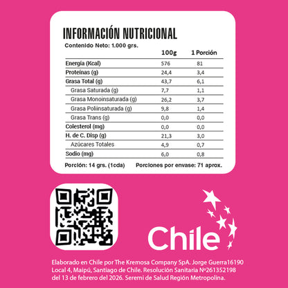 Mantequilla de Maní Crunchy 450 Grs - Sin Azúcar Añadida