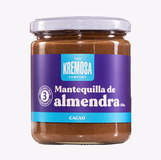 Mantequilla de Almendra Kremosa® - Cacao 450 Grs PREMIUM - Sin Azúcar Añadida