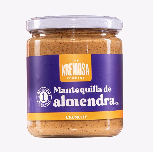 Mantequilla de Almendra Kremosa® - Crunchy 450 Grs - Sin Azúcar Añadida