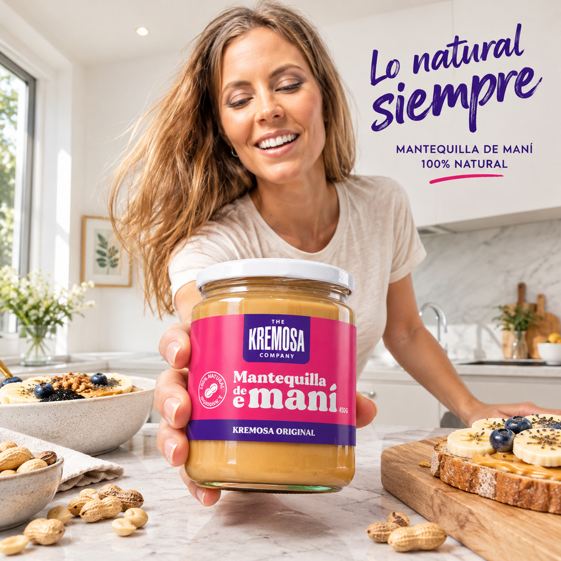 Pack Full Maní 450 Grs c/u - Sin Azúcar Añadida - Kremosa® - ENVÍO GRATIS