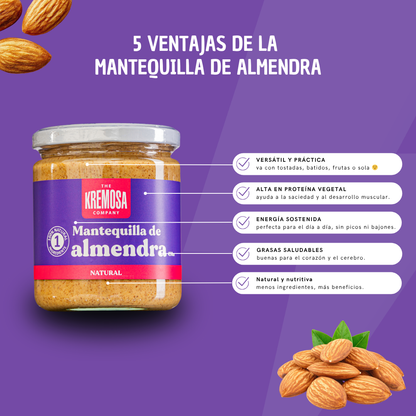 Mantequilla de Almendras Natural 450 - Sin Azúcar Añadida