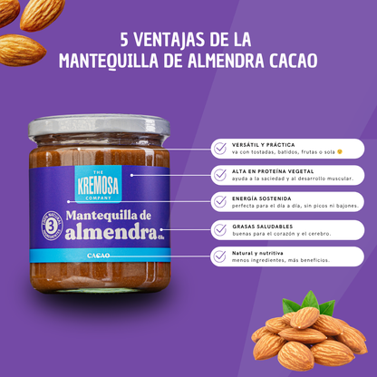 Mantequilla de Almendras Cacao PREMIUM- 450 Grs