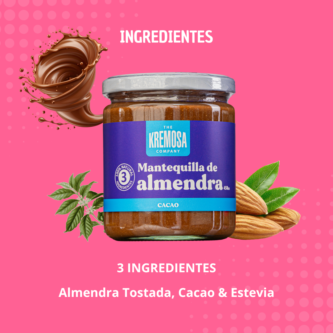 Mantequilla de Almendras Cacao PREMIUM- 450 Grs