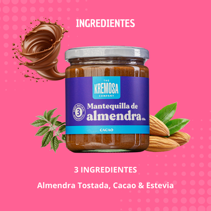 Mantequilla de Almendras Cacao PREMIUM- 450 Grs
