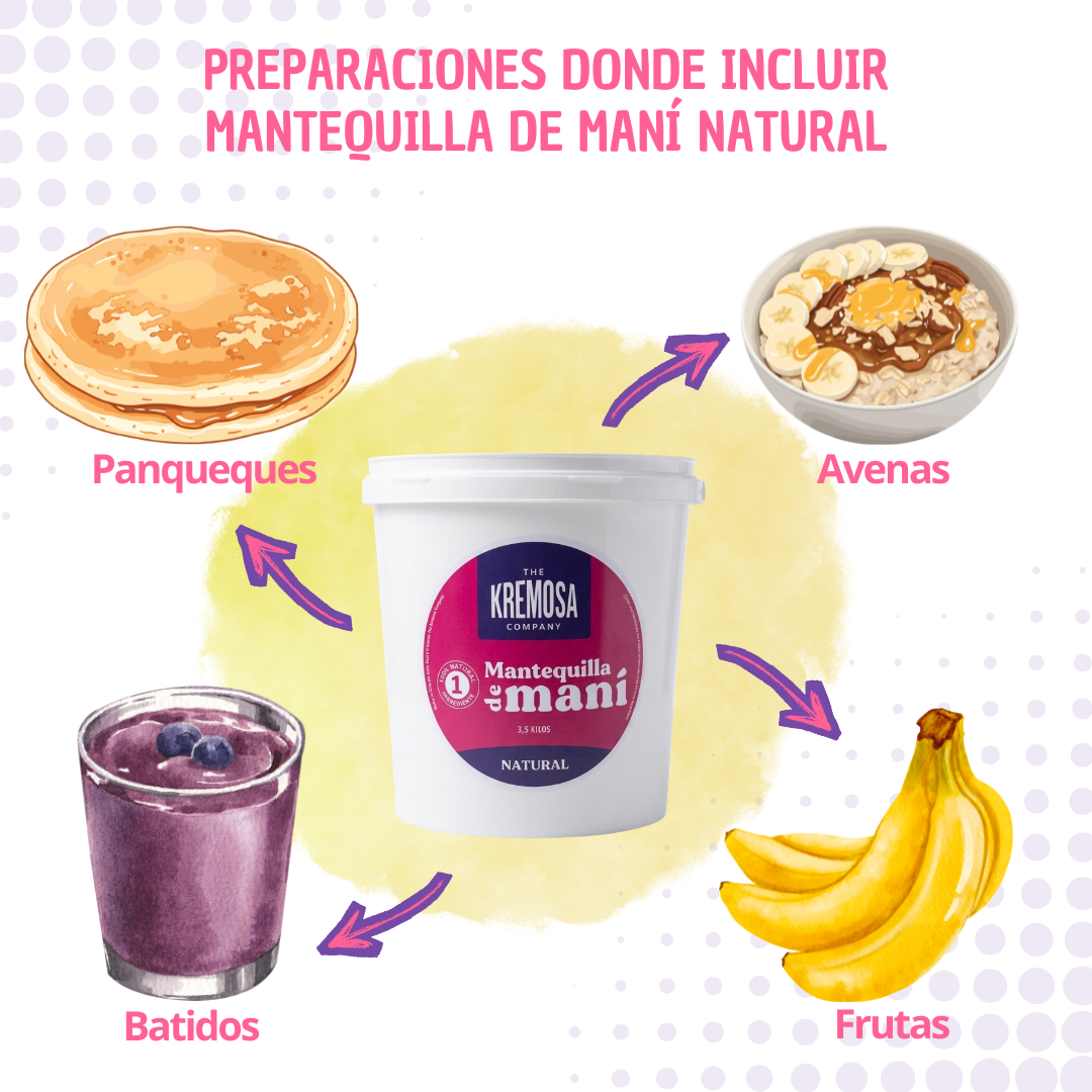 Balde 3.5 Kg Mantequilla de Maní Natural 100% Natural - Sin Azúcar Añadida + ENVíO GRATIS