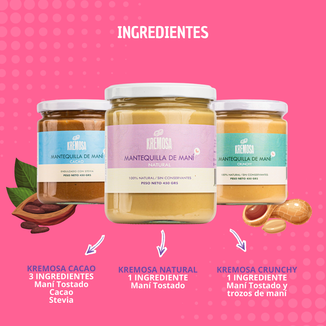 Trío Keto Mantequilla de Maní 450 Grs - Sin Azúcar Añadida + 1 Cuchara + 1 Maní Bitter + ENVÍO GRATIS + 1 Recetario Digital