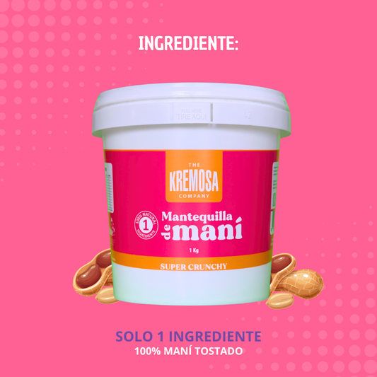 3x2 Mantequilla de Maní Crunchy - Formato Kilo - Sin Azúcar Añadida + Envío Gratis