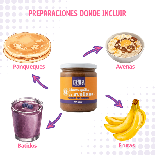 Mantequilla de Avellana Europea Cacao PREMIUM 450 Grs