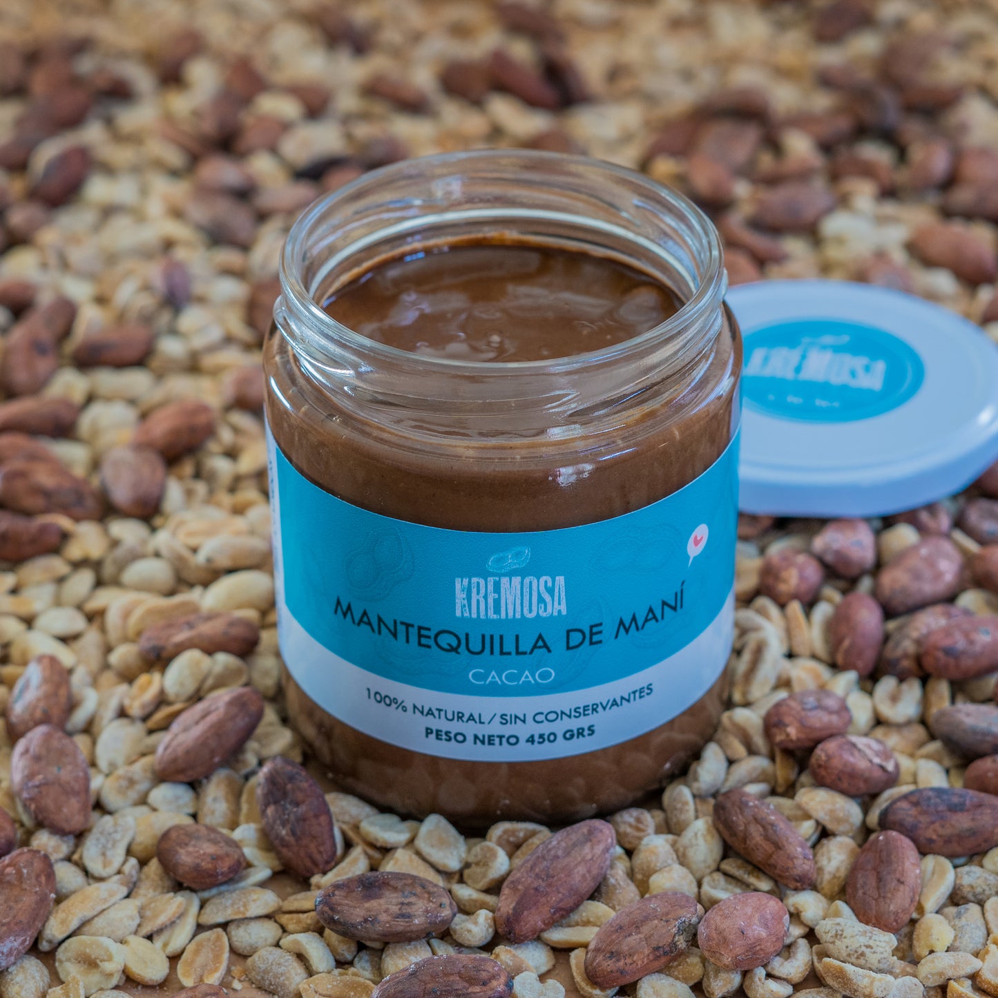 Trío Mantequilla de Maní 450 Grs (Natural-Crunchy-Cacao) + 1 Mani Bitter + ENVÍO GRATIS