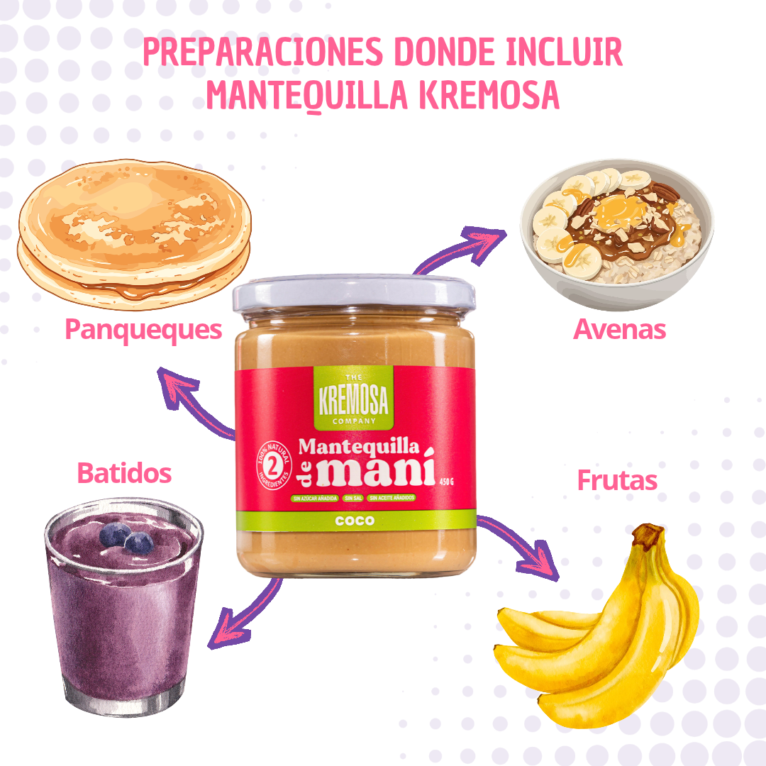 Mantequilla de Maní Coco 450 Grs- Sin Azúcar Añadida- Kremosa®