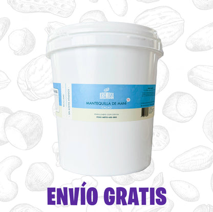 Balde Familiar 3.5 Kg Mantequilla de Maní Cacao 100% Natural + Envío Gratis