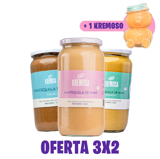 Power Pack Mantequilla de Maní Formato Kilo + 1 KremOSO + ENVIO GRATIS