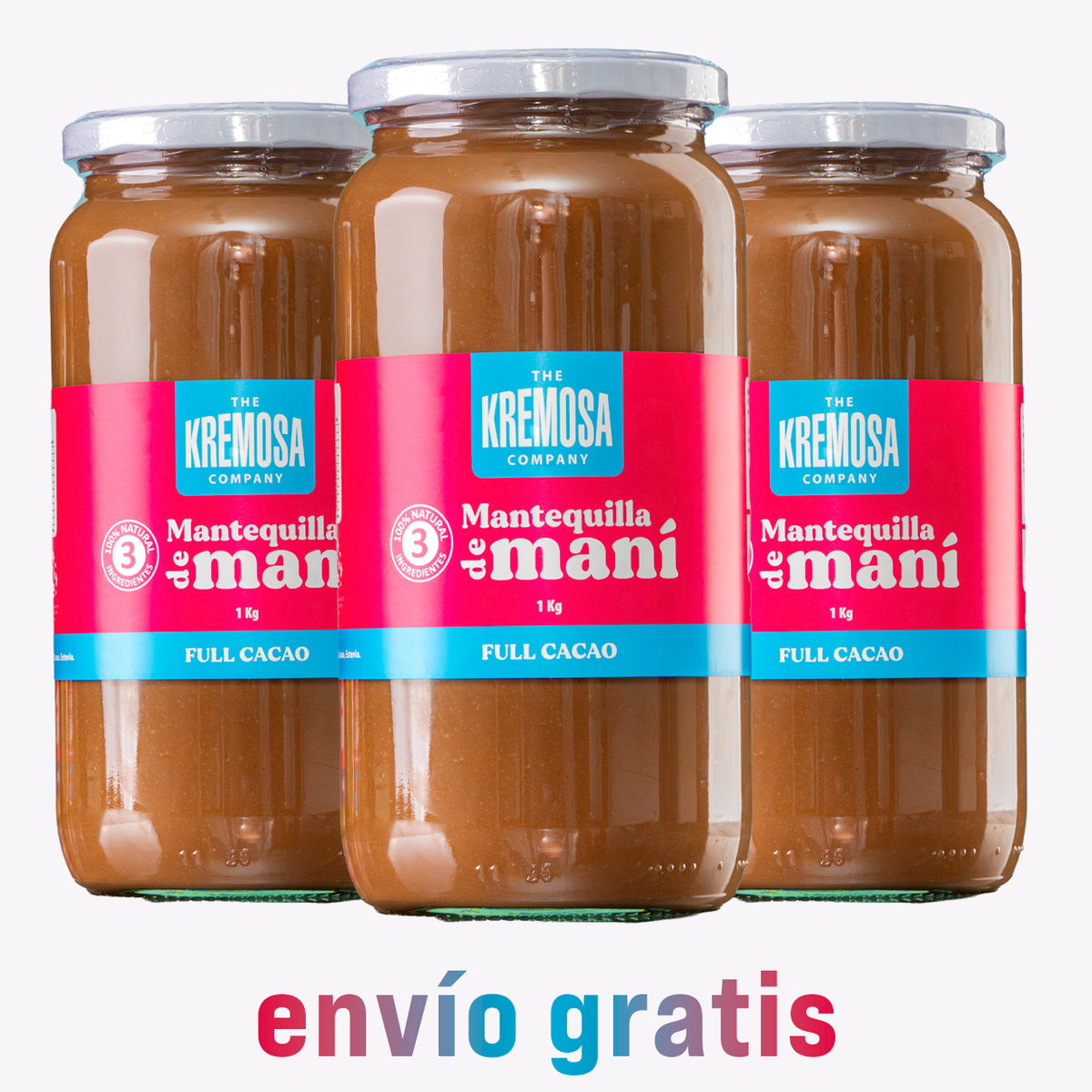 Mantequilla de Maní Cacao PREMIUM - Formato Kilo - Sin Azúcar Añadida + Envío Gratis