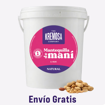 Balde 3.5 Kg Mantequilla de Maní Natural 100% Natural - Sin Azúcar Añadida + ENVíO GRATIS
