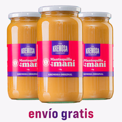 PACK Mantequilla de Maní Natural 3 Kilos -Sin Azúcar Añadida + Envío Gratis