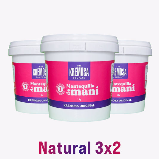 3x2 Mantequilla de Maní Natural - Formato Kilo - Sin Azúcar Añadida + Envío Gratis