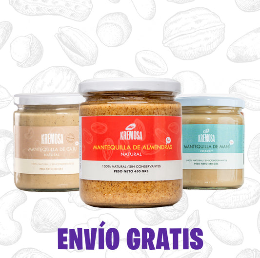 Trío Variedad (Cajú- Almendra- Maní) + ENVÍO GRATIS