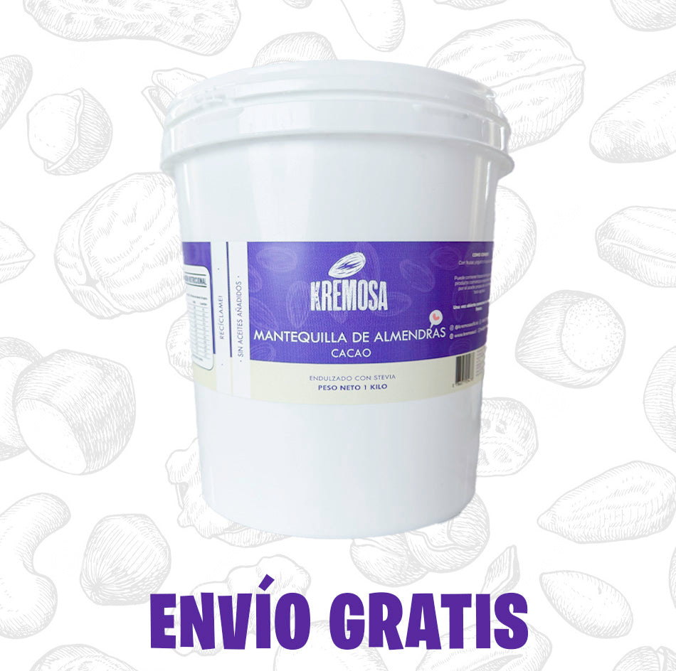 Mantequilla de Almendra Cacao Balde PREMIUM 3.5 Kg + ENVIO GRATIS